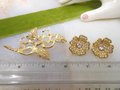 Vintage JOAN RIVERS Designer Duette Pin Brooch Earrings Flower Rhinestone Crystal Jewelry Collectible Gift, VivianJoel.com