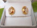 Vintage KREMENTZ Designer Earrings Pave Crystal Petite Clip On Original Box Mid Century Jewelry Gift, VivianJoel.com
