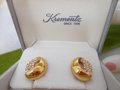 Vintage KREMENTZ Designer Earrings Pave Crystal Petite Clip On Original Box Mid Century Jewelry Gift, VivianJoel.com