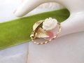 Vintage Rose Brooch Gold Fill Flower 14K GF Designer Pin ROLYN Petite Wreath Mid Century Jewelry Gift, VivianJoel.com