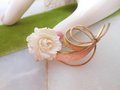 Vintage HAYWARD Gold Fill Brooch Carved Flower Rose Pin Flower GF Mid Century Designer Jewelry Gift, VivianJoel.com