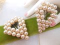 Vintage Pearl Dress Fur Clip Brooch Set Pair Glam Accent Pin Mid Century Jewelry Gift, VivianJoel.com