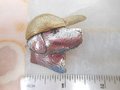 Vintage Sterling Silver COURTNEY PETERSON Brooch Baseball Dog Labrador ArtisanPin Pendant  Designer Jewelry Gift, VivianJoel.com
