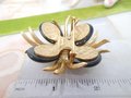 Vintage OSCAR De La RENTA Maltese Cross Pin Brooch Chunky Black Glass Gold Plate Statement Runway Mid Century Jewelry Gift, VivianJoel.com