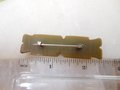 Vintage BAKELITE Carved Brooch Art Deco Bar Pin Green Tested Old Plastic Jewelry Mid Century Gift, VivianJoel.com