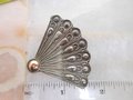 Vintage STERLING SILVER Fan Pin Brooch 925 Figural Mid Century Art Deco Mid Century Jewelry Gift, VivianJoel.com