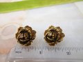 Vintage GOLDETTE Earrings Rose Flower Rhinestone Ornate Victorian Revival Clip On Designer Jewelry Mid Century Gift, VivianJoel.com