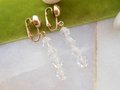 Vintage SWAROVSKI Crystal Earrings Dangle Drop Bead SAL Clip On Designer Jewelry Gift, VivianJoel.com
