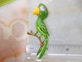 Vintage JJ Googly Eye Brooch Bird Parrot Tiki Pin Enamel Figural Tropical Designer Jewelry Gift Mid Century, VivianJoel.com