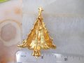 Vintage Christmas Tree Pin Brooch Enamel Rhinestone Gift Jewelry Collectible, VivianJoel.com
