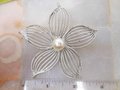 Vintage SARAH COVENTRY Flower Brooch Pearl Moonflower Pin Starburst Designer Mid Century Jewelry Gift, VivianJoel.com