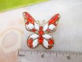 Vintage JULIANA Butterfly Brooch Milk Glass Pin Crystal Rhinestone Designer Mid Century Bug Insect Jewelry Gift, VivianJoel.com