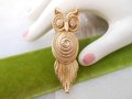 Vintage NAPIER Designer Brooch Owl Pin Rhinestone Crystal Bird Figural Jewelry Gift Mid Century, VivianJoel.com