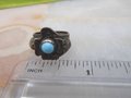 Vintage STERLING SILVER Thunderbird Ring Turquoise 925 Fred Harvey Era Mid Century Jewelry Gift Size 2 Petite, VivianJoel.com