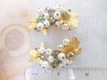 Vintage LAGUNA Earrings Pearl Crystal Cluster Bead Designer Flower Ear Climbers Drama Jewelry Mid Century, VivianJoel.com