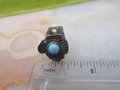 Vintage STERLING SILVER Thunderbird Ring Turquoise 925 Fred Harvey Era Mid Century Jewelry Gift Size 2 Petite, VivianJoel.com