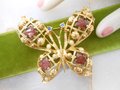 Vintage AVON Butterfly Brooch Insect Bug Enamel Pin Designer Crystal Rhinestone Figural Jewelry Gift, VivianJoel.com