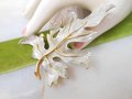 Vintage JUDY LEE Large Leaf Brooch Pin Pendant Figural Designer Two Tone Fall Statement Designer Jewelry Gift Mid Century, VivianJoel.com