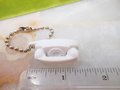 Vintage Miniature Princess White Phone Key Chain White Kitsch Plastic Charm Promo Telephone Advertisement Keychain Gift, VivianJoel.com