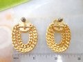 Vintage KENNETH Jay LANE KJL Earrings Dangle Drop Door Knocker Gold Plate Pearl Designer Pierced Jewelry Gift, VivianJoel.com
