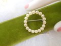Vintage MARVELLA Brooch Faux Pearl Pin Bead Wreath Timeless Mid Century Designer Jewelry Gift, VivianJoel.com