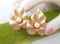 Vintage SARAH COVENTRY Earrings Clip On Pearl Leaf Chit Chat Designer Jewelry Gift Mid Century, VivianJoel.com