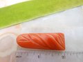 Vintage BAKELITE Pumpkin Orange Carved Fur Dress Clip Brooch Old Plastic Pin Art Deco Jewelry Gift Mid Century, VivianJoel.com