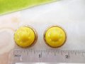 Vintage BERGERE Yellow Earrings Art Glass Chunky Clip On Designer Mogul Statement Runway Jewelry Gift, VivianJoel.com