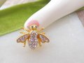 Vintage JOAN RIVERS Rhinestone Bee Brooch Crystal Designer Petite Pin Insect Bumblebee Bug Jewelry Collectible Gift, VivianJoel.com