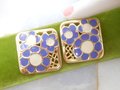 Vintage BEREBI Flower Power Mod Earrings Enamel Clip On Designer Purple Jewelry Gift Mid Century, VivianJoel.com