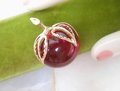 Vintage SARAH COVENTRY Fruit Brooch Apple Bright Pink Jelly Belly Pin Lucite Burgundy Designer Jewelry Mid Century, VivianJoel.com