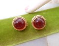 Vintage GIVENCHY Paris New York Earrings Designer Clip On Faux Carnelian Runway Classic Timeless Mogul Jewelry Gift, VivianJoel.com
