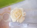 Vintage Carved Rose Brooch Large Corsage Bone Bovine Artisan Handcraft Flower Pin Mid Century Jewelry Gift, VivianJoel.com