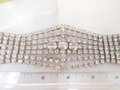 Vintage Rhinestone Bracelet Statement Wide Ice Clear Crystal Huge Hollywood Wedding Glam Century Jewelry, VivianJoel.com