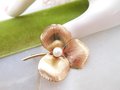 Vintage WINARD Pearl Pin Shamrock Leaf Clover Gold Fill 12K Designer Brooch GF Mid Century Jewelry Gift, VivianJoel.com