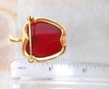 Vintage ANNE KLEIN Apple Brooch Fruit Red Jelly Belly Pin Gold Plate Designer Rockabilly Mid Century Jewelry Gift, VivianJoel.com