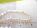 Vintage Natural Pearl Necklace Bead Sterling Silver 925 Clasp 17" White Winter Wedding Jewelry Gift, VivianJoel.com