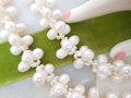 Vintage Baroque Pearl Necklace Bead Woven Cluster Beach Winter White Wedding Toggle Clasp Jewelry Gift, VivianJoel.com