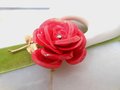 Vintage Big Bloom Brooch Flower Rose Pin Plastic Celluloid Rhinestone Mid Century Jewelry Gift, VivianJoel.com