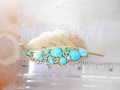 Vintage CAPRI Blue Leaf Brooch Designer Faux Turquoise Aqua Mid Century Jewelry Gift, VivianJoel.com