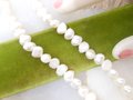 Vintage Natural Pearl Necklace Bead Sterling Silver 925 Clasp 17" White Winter Wedding Jewelry Gift, VivianJoel.com