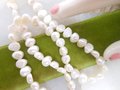 Vintage Natural Pearl Necklace Bead Sterling Silver 925 Clasp 17" White Winter Wedding Jewelry Gift, VivianJoel.com