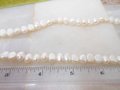 Vintage Natural Pearl Necklace Bead Sterling Silver 925 Clasp 17" White Winter Wedding Jewelry Gift, VivianJoel.com