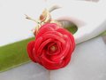 Vintage Big Bloom Brooch Flower Rose Pin Plastic Celluloid Rhinestone Mid Century Jewelry Gift, VivianJoel.com