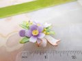 Vintage Purple Pansy Brooch Bone China Porcelain Ceramic Flower Pin Bouquet Jewelry Gift THAILAND, VivianJoel.com