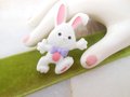 Vintage HALLMARK 1985 Easter Bunny Rabbit Egg Pin Brooch Designer Plastic Resin Collectible Jewelry Gift, VivianJoel.com