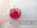 Vintage SARAH COVENTRY Pink Apple Brooch Bright Fruit Jelly Belly Lucite Burgundy Pin Designer Jewelry Mid Century, VivianJoel.com