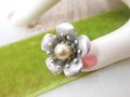 Vintage CORO Flower Scatter Pin Earrings Screw Back Faux Pearl Silver Tone Brooch Set Designer Jewelry Gift Mid Century, VivianJoel.com