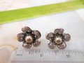 Vintage CORO Flower Scatter Pin Earrings Screw Back Faux Pearl Silver Tone Brooch Set Designer Jewelry Gift Mid Century, VivianJoel.com
