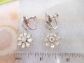 Vintage KREMENTZ Earrings Crystal Flower Designer Screw Back Gold Overlay Daisy Dangle Drop Original Box Mid Century Jewelry, VivianJoel.com